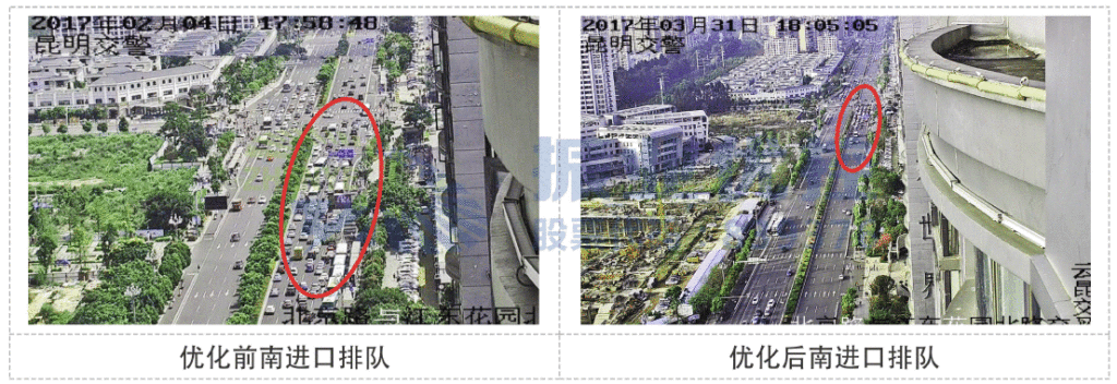 圖7 北京路-霖雨路南進(jìn)口車流對(duì)比