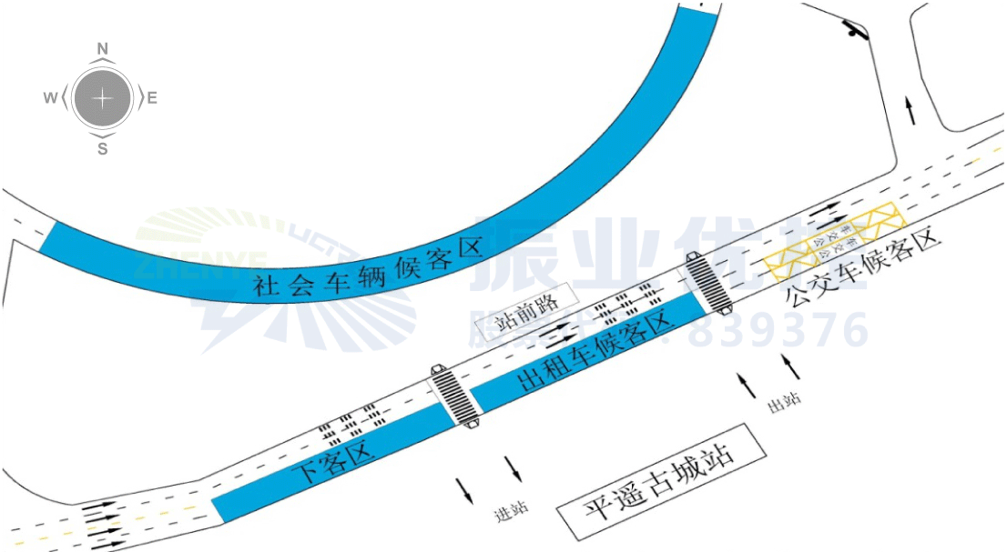平圖2 遙古城站交通組織優(yōu)化設計圖