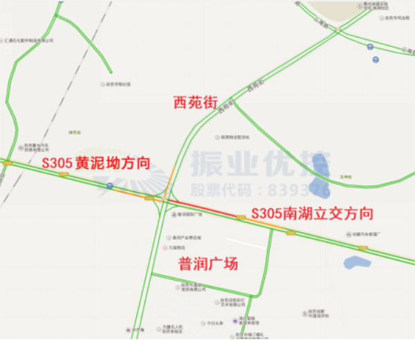 圖1 普潤(rùn)路口地理位置示意圖
