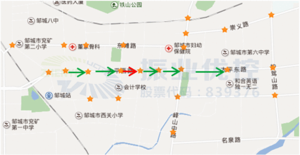 圖9 晚高峰時段西往東方向車流控制示意圖