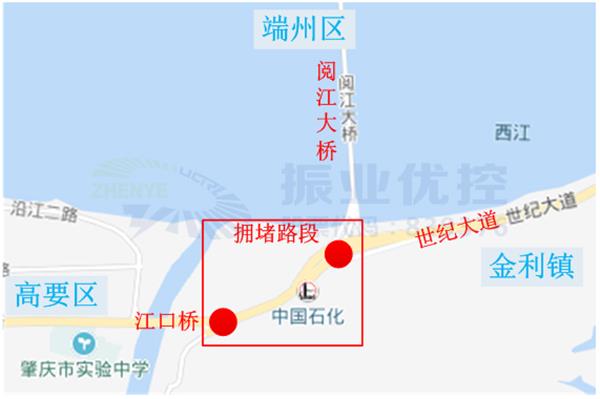 圖1 江口橋-世紀(jì)大道路口位置圖