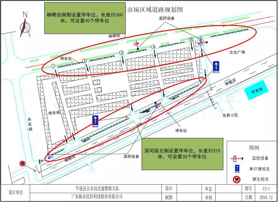 圖5 菜市場區(qū)域規(guī)劃停車位位置