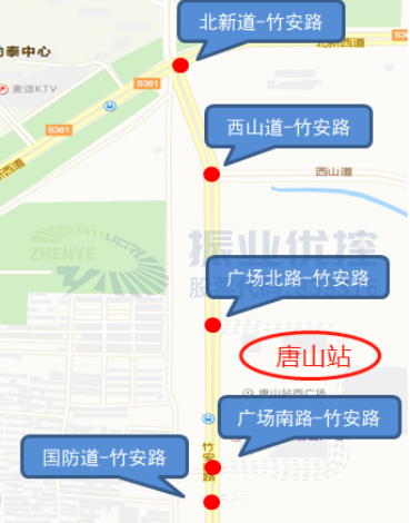 圖1 竹安路路段所處位置