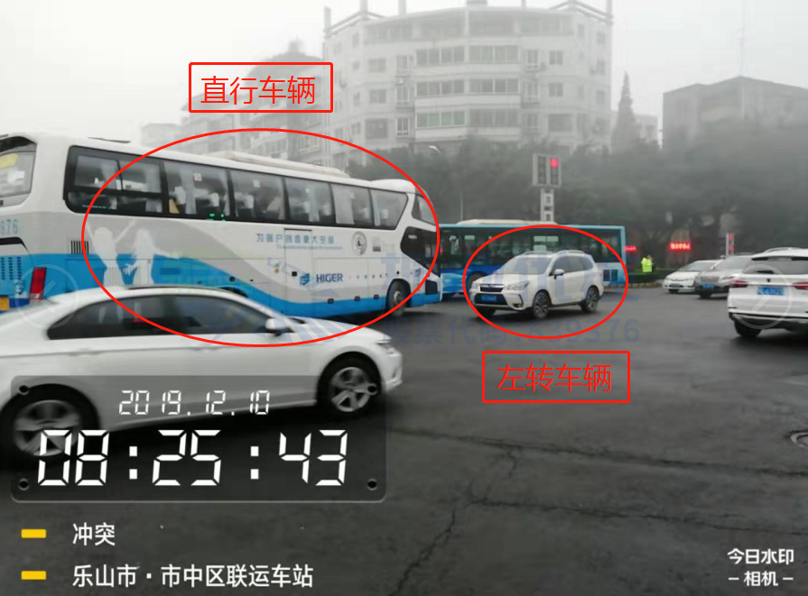 圖3 直行與左轉(zhuǎn)車(chē)輛沖突