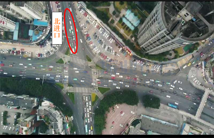 圖12 北進(jìn)口排隊(duì)車(chē)輛長(zhǎng)度減少（優(yōu)化后）