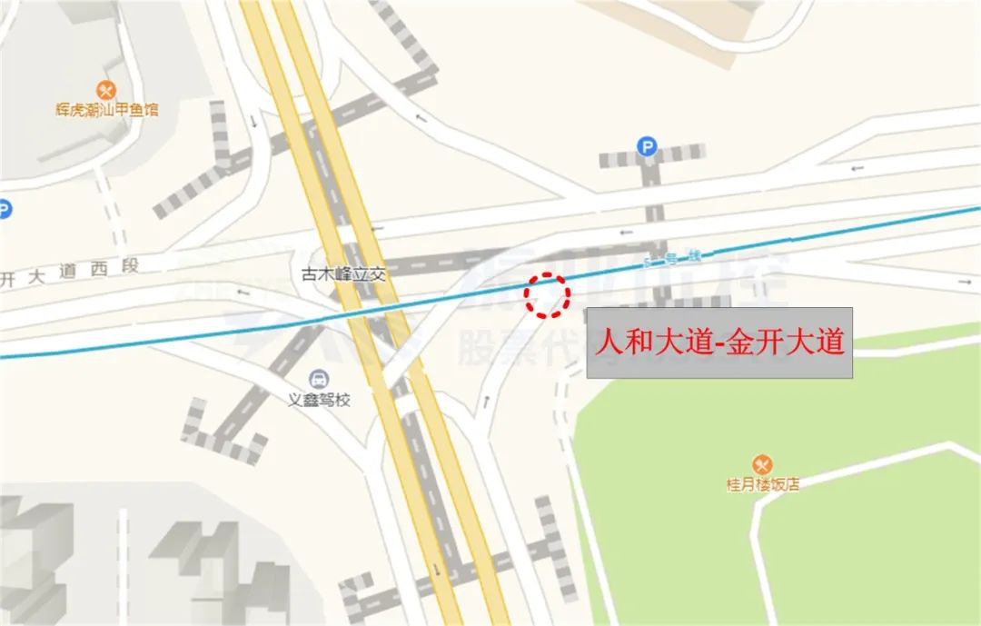 圖1 金開(kāi)大道-人和大道路口位置示意圖