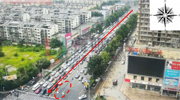 圖5 北新道-友誼路（路口1）北進口左轉(zhuǎn)擁堵現(xiàn)象