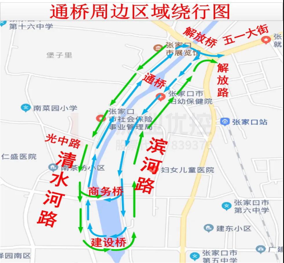圖7 通橋周邊區(qū)域繞行圖