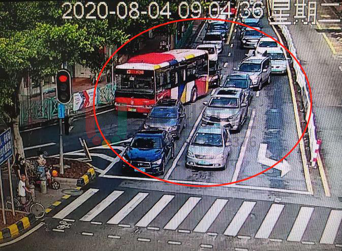 清河-德興路西進口車道調整前后對比