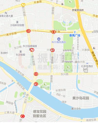 圖14 德興大橋片區(qū)預案設置點位圖