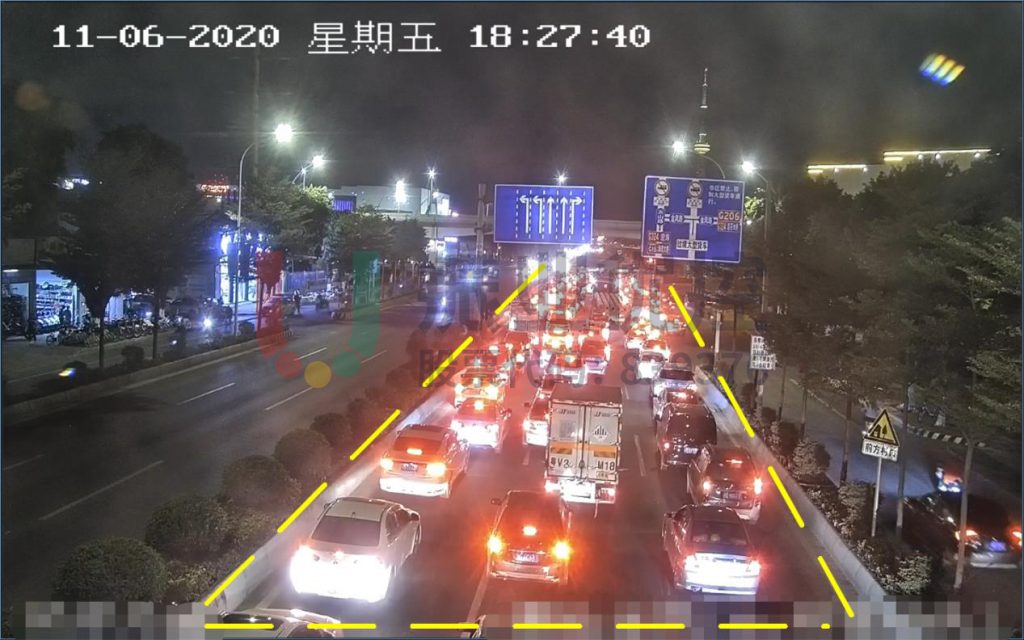 圖3 路口晚高峰北進(jìn)口排長隊情況