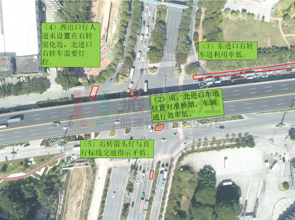 圖4 荔新路香山大道路口存在問(wèn)題