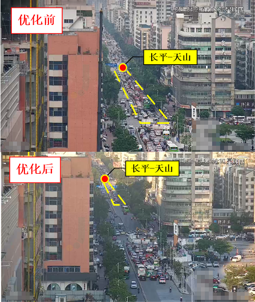 圖15 晚高峰西進口回溢現(xiàn)象消除