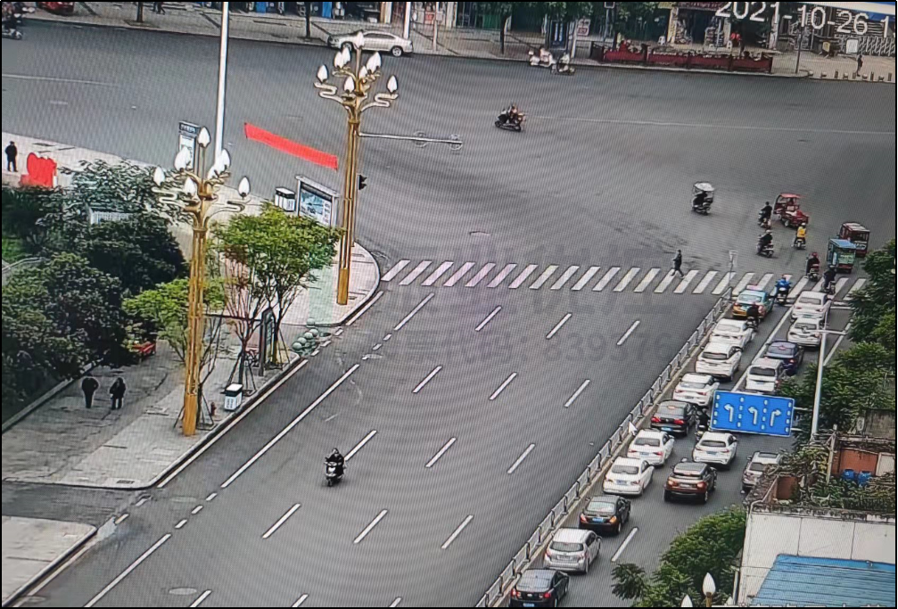 圖2 平峰時段嘉西路-嘉南路左轉至嘉西路的車輛排隊長度