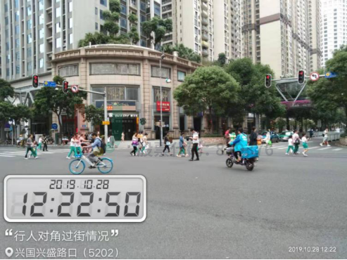 圖10 興國-興盛路口過街秩序混亂
