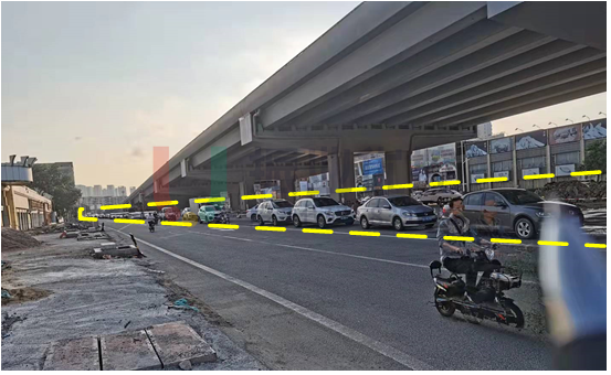 圖5 黃河-華山路口西左轉(zhuǎn)、掉頭車流激增