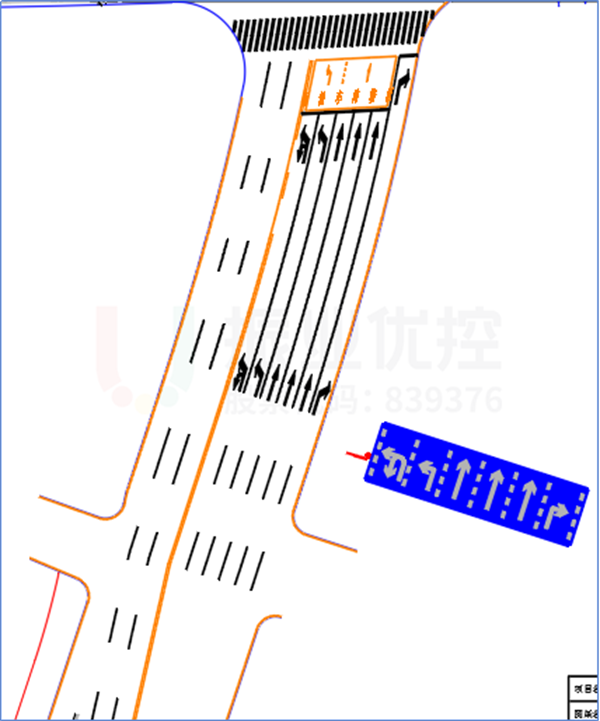 圖9-1 路口優(yōu)化前、后渠化圖