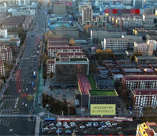 圖4-1 平峰時(shí)段北新道-建設(shè)路西進(jìn)口右轉(zhuǎn)燈控與滅燈排隊(duì)長度對比