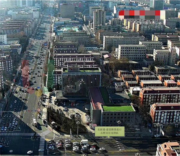 圖4-2 平峰時(shí)段北新道-建設(shè)路西進(jìn)口右轉(zhuǎn)燈控與滅燈排隊(duì)長度對比