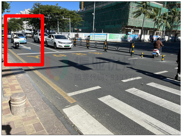 圖10 非機(jī)動(dòng)車在專用道上行駛（優(yōu)化后）