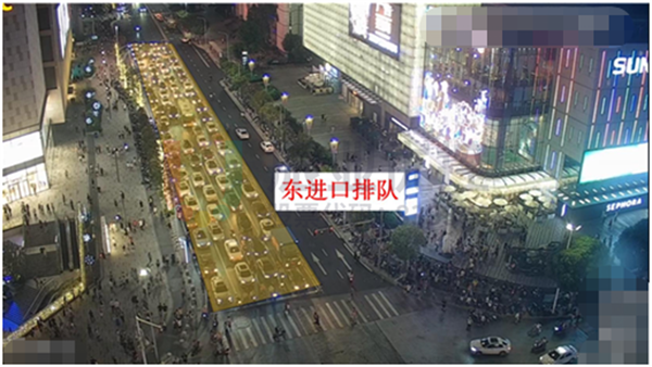 圖17 ?長平-金環(huán)路口東進口排隊情況（優(yōu)化后）