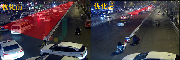 圖?7?中興大街-守敬路西進(jìn)口排隊長度優(yōu)化前后對比