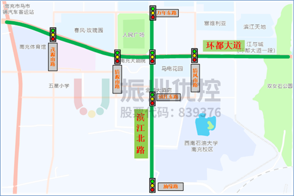 圖 1 濱江北路、環(huán)都大道地理位置圖