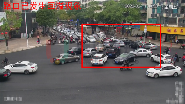 圖5 學(xué)校周邊路口車(chē)流聚集