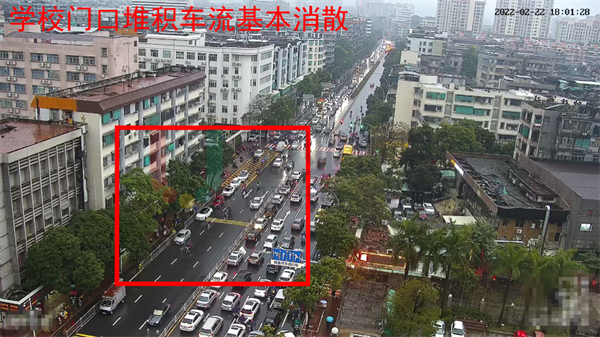 圖4 晚高峰學(xué)校門(mén)口回溢現(xiàn)象消除