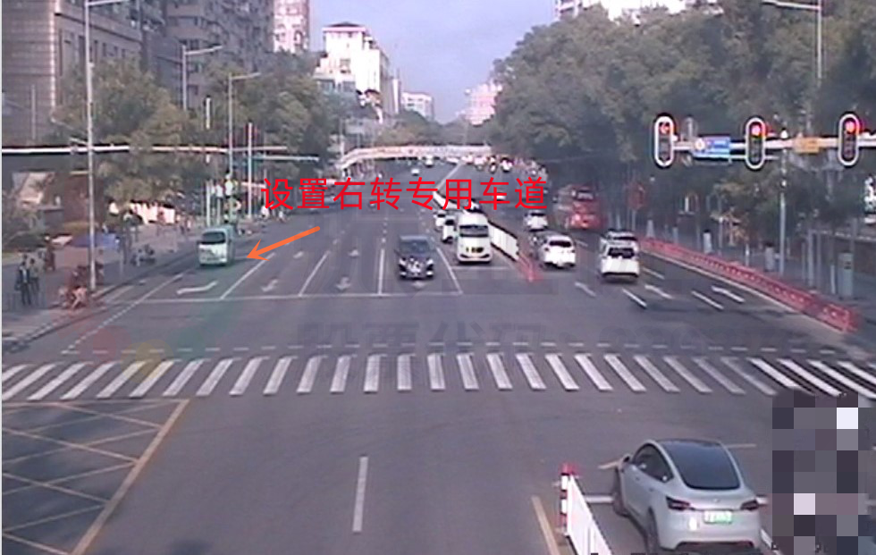 圖12 北進口設(shè)置右轉(zhuǎn)專用道