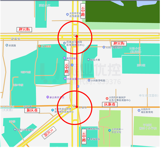圖1 消防崗、五岔口示意圖